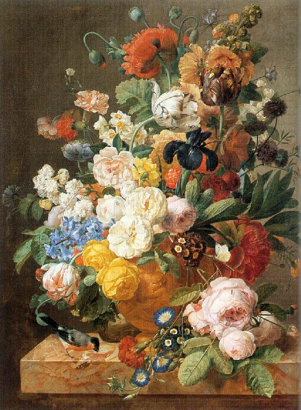 Bouquet of Flowers in a Sculpted Vase dfg, ELIAERTS, Jan Frans